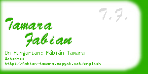 tamara fabian business card