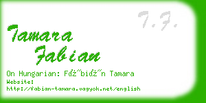 tamara fabian business card